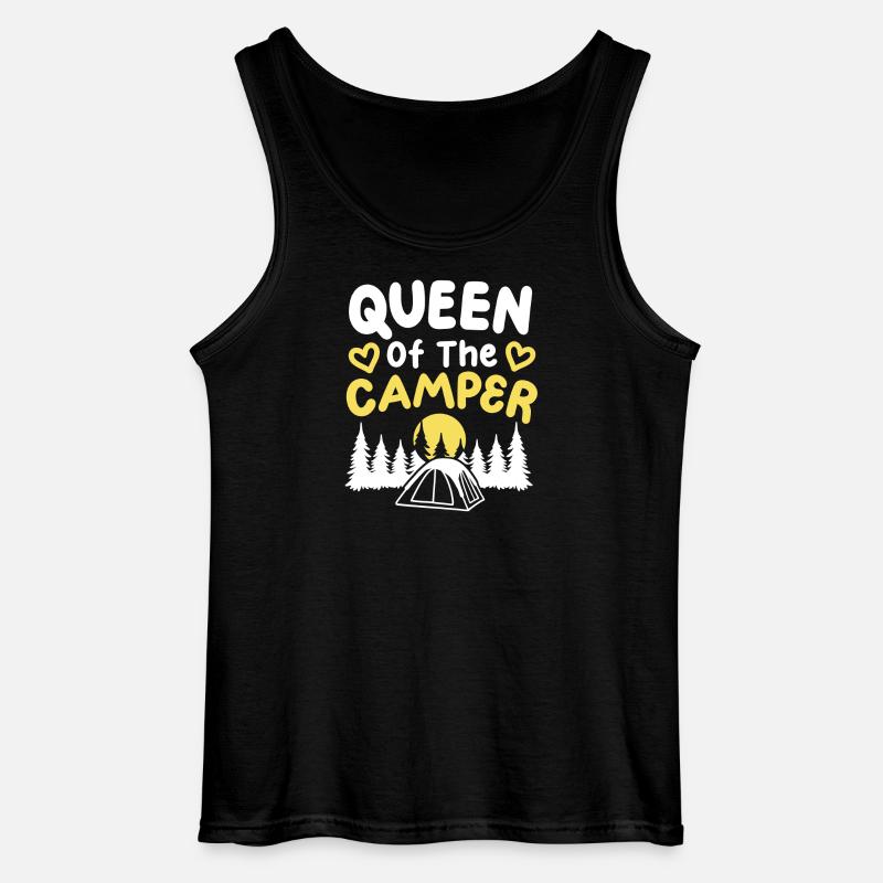 Camping Camper Queen - Gildan Männer Tank Top - Schwarz