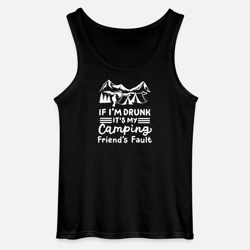 Camping Camper - Gildan Männer Tank Top - Schwarz
