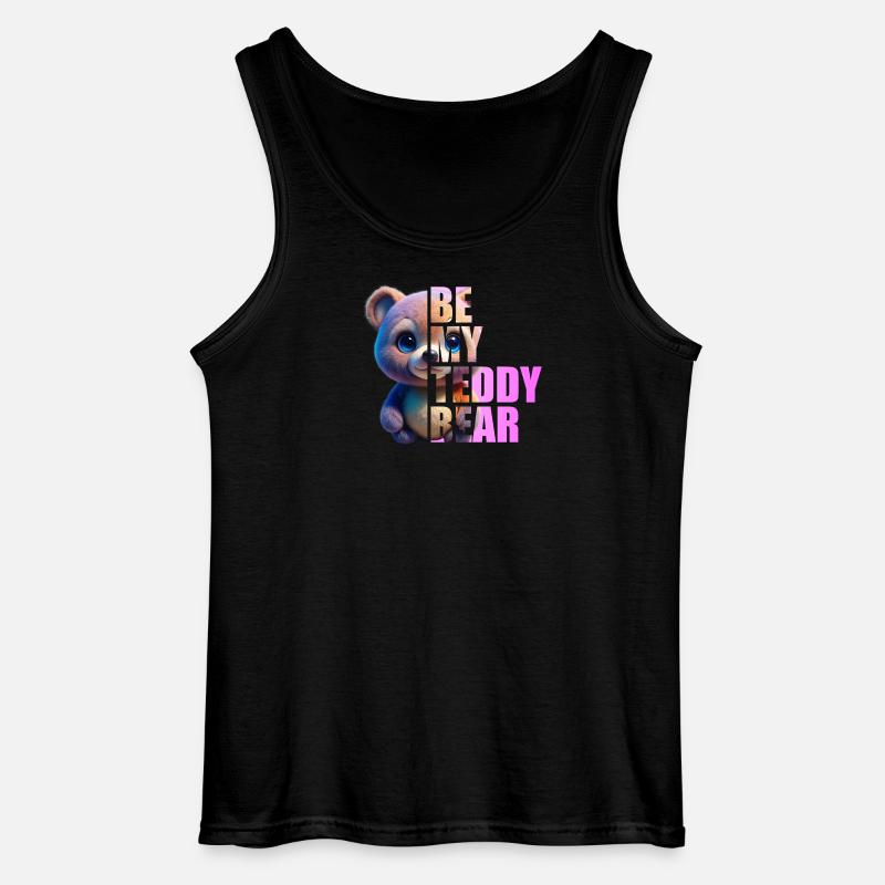 Be my Teddy Bear Design - Gildan Männer Tank Top - Schwarz