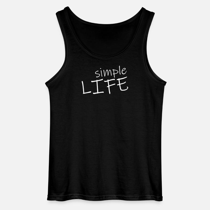 SIMPLE LIFE - Gildan Männer Tank Top - Schwarz
