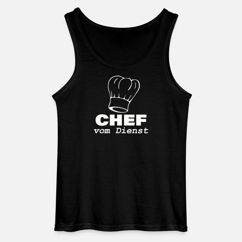 CHEF VOM DIENST - Gildan Männer Tank Top - Schwarz