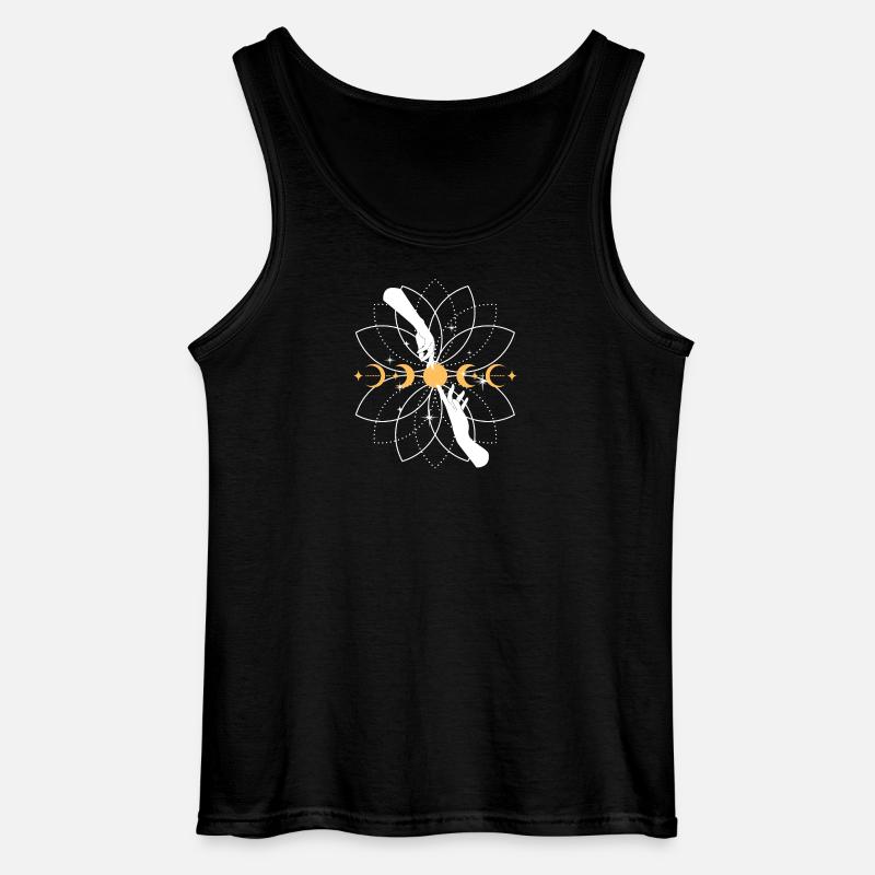 Mandala de Koi Céleste - Débardeur Gildan Homme - noir