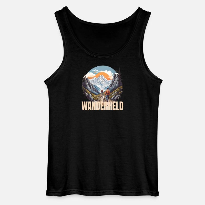 Wanderheld - Gildan Männer Tank Top - Schwarz
