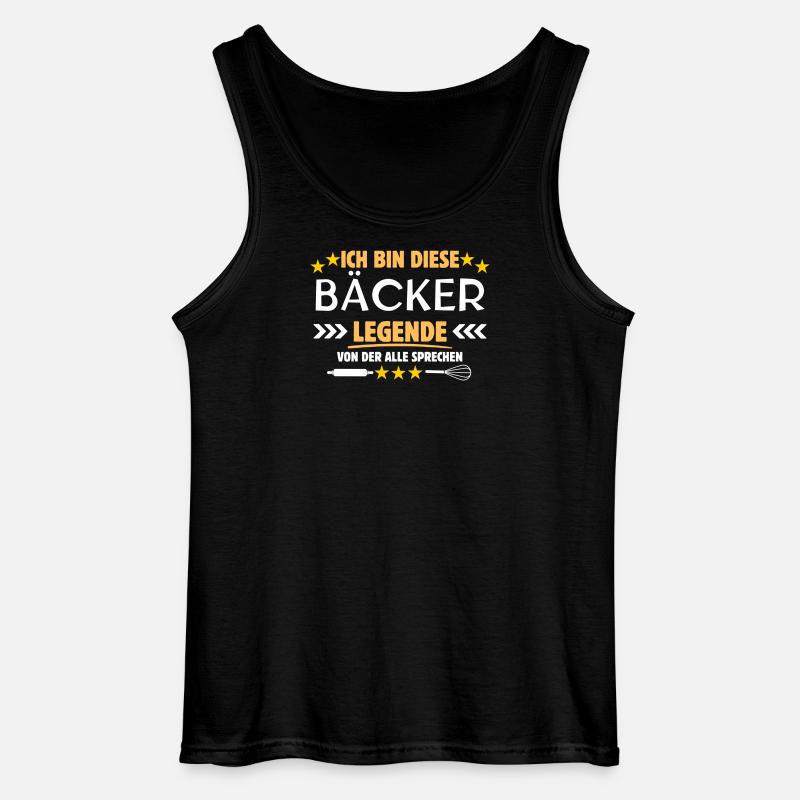Bäcker Legende - Gildan Männer Tank Top - Schwarz