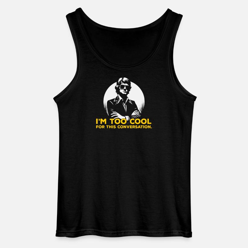 Bold Silhouette Slogan Tee - Gildan Men’s Tank Top - black