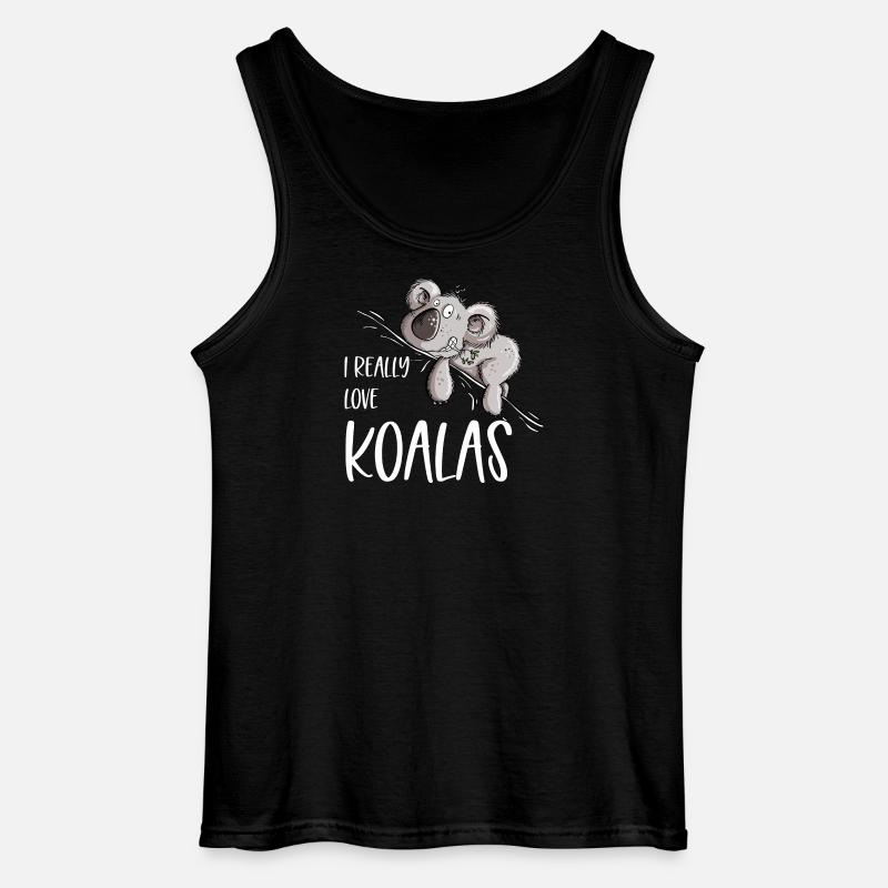 I Really Love Koalas Koala Bär - Gildan Männer Tank Top - Schwarz