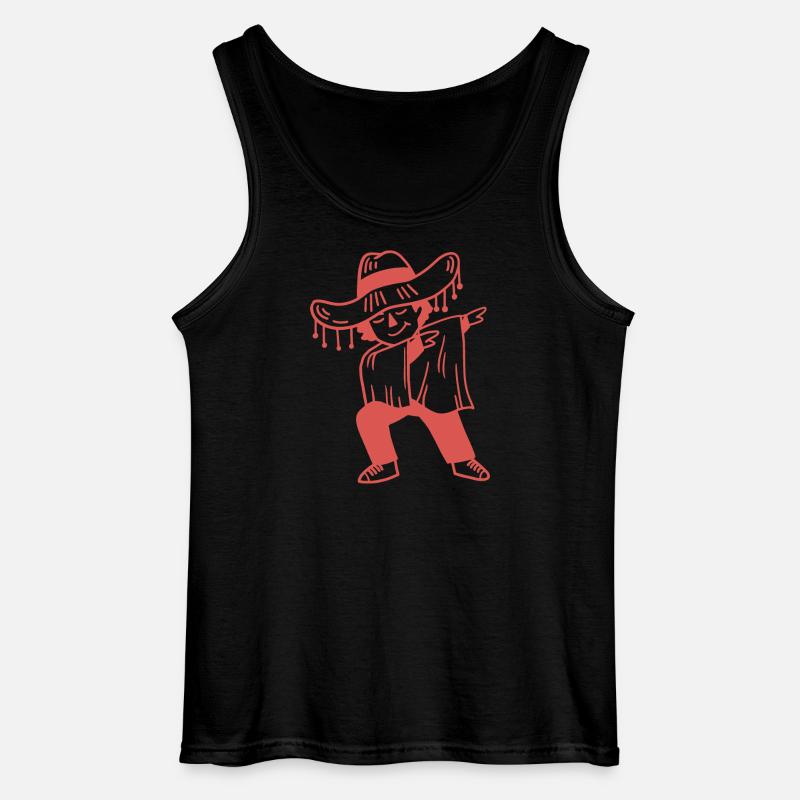 Dabbing Mexikaner Cinco de Mayo - Gildan Männer Tank Top - Schwarz