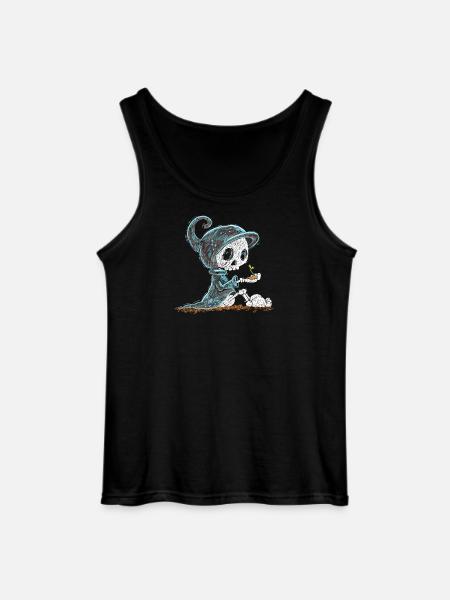Skeleton Holding Plant Hope Emergence - Gildan Men’s Tank Top - black