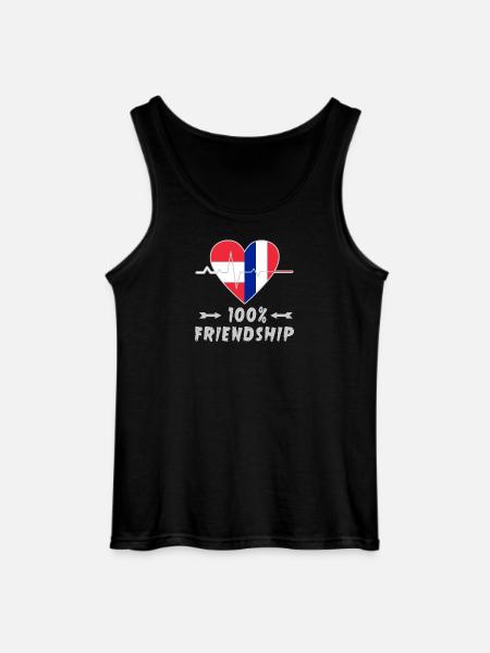Austria and France 100% friendship - Gildan Men’s Tank Top - black