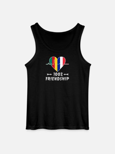 Cameroon and France 100% friendship - Gildan Men’s Tank Top - black