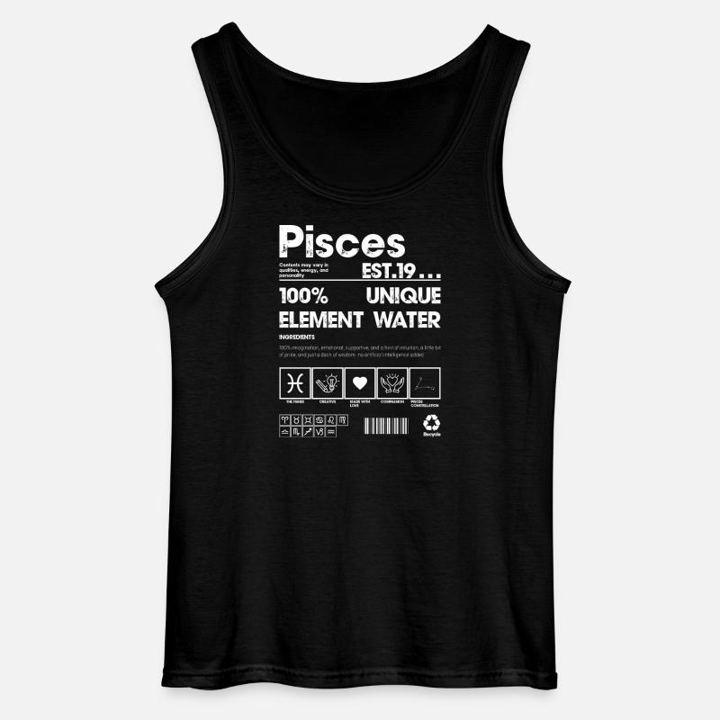 Fische Wasser Element Kunst - Gildan Männer Tank Top - Schwarz