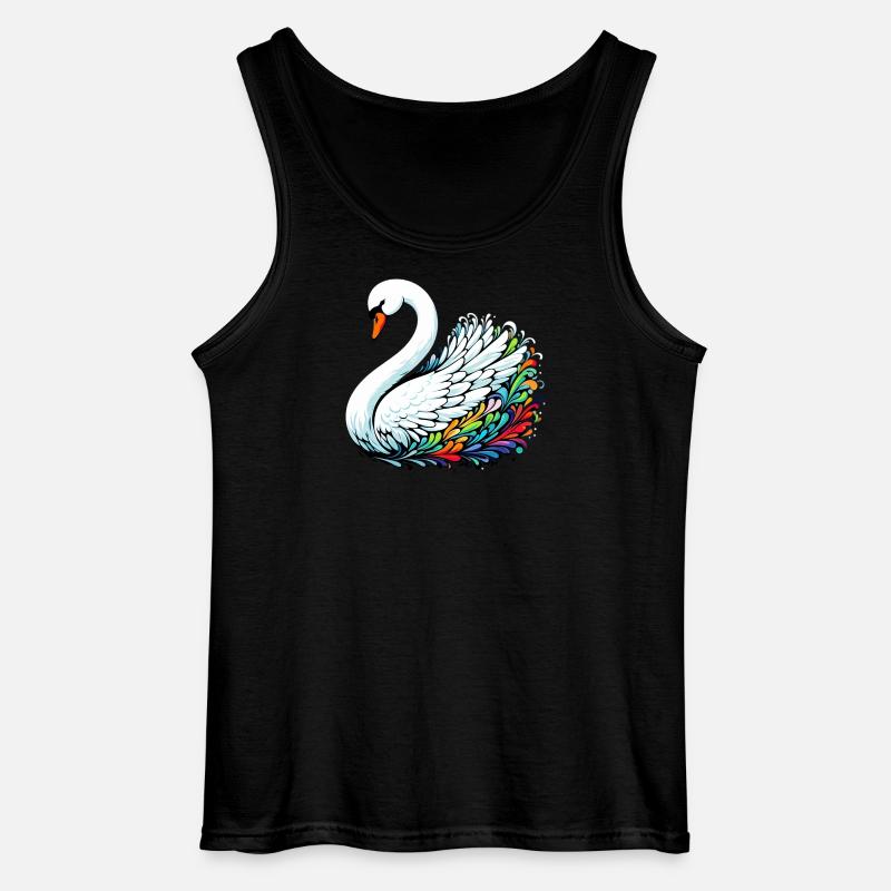 Schwan - Gildan Männer Tank Top - Schwarz