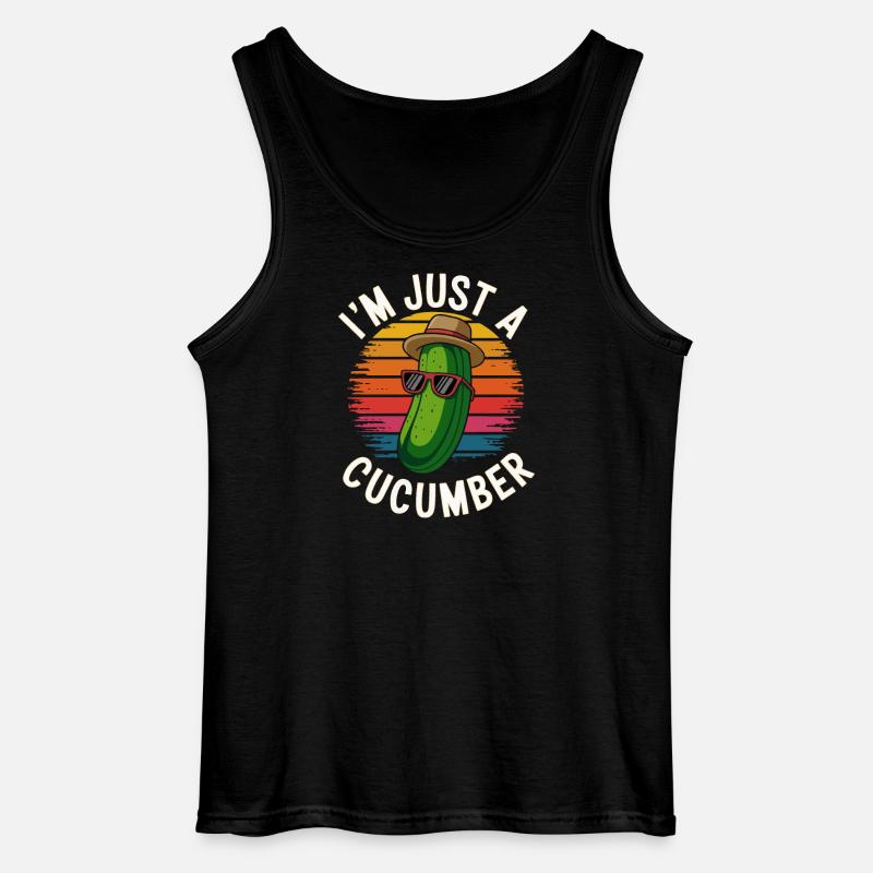Coole Gurken-Vibes - Gildan Männer Tank Top - Schwarz