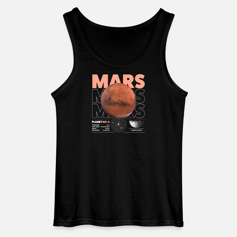 Mars details - Gildan Männer Tank Top - Schwarz