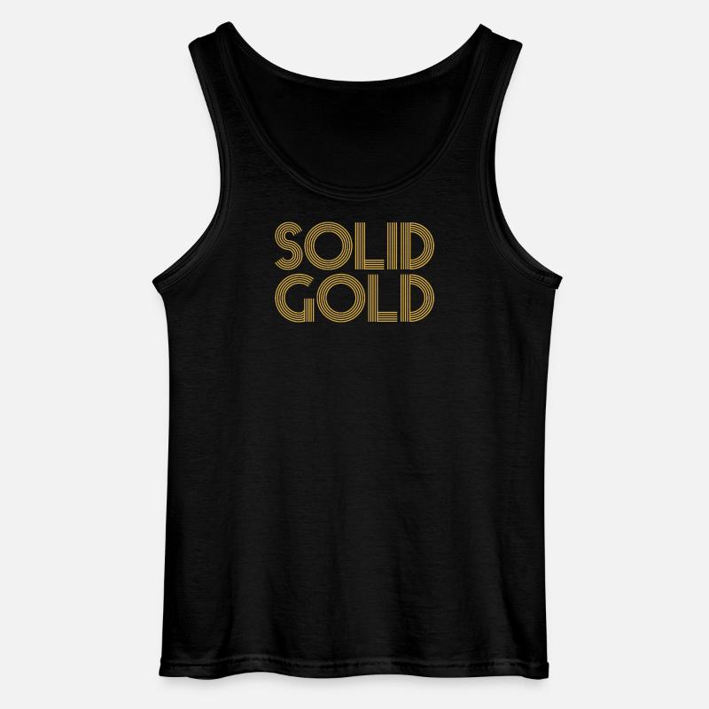 SOLID GOLD - Gildan Men’s Tank Top - black