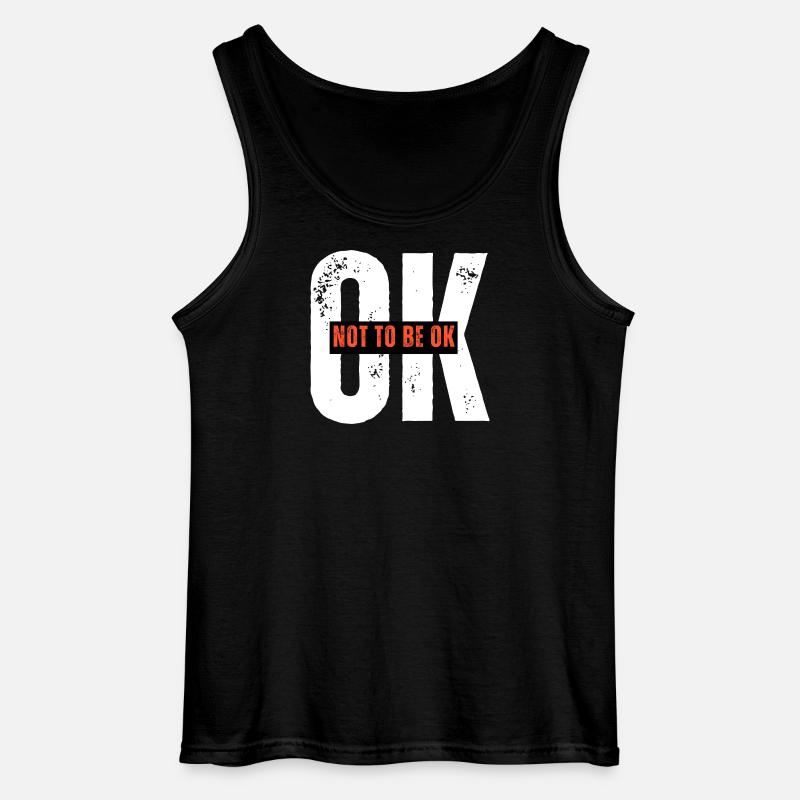 Assertive Protest Graphic T-Shirt - Gildan Men’s Tank Top - black