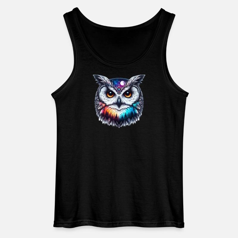 Eule - Gildan Männer Tank Top - Schwarz
