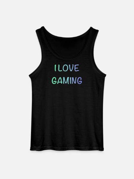I Love Gaming - Gildan Men’s Tank Top - black