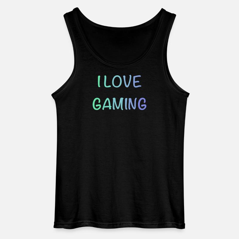 I Love Gaming  - Gildan Männer Tank Top - Schwarz