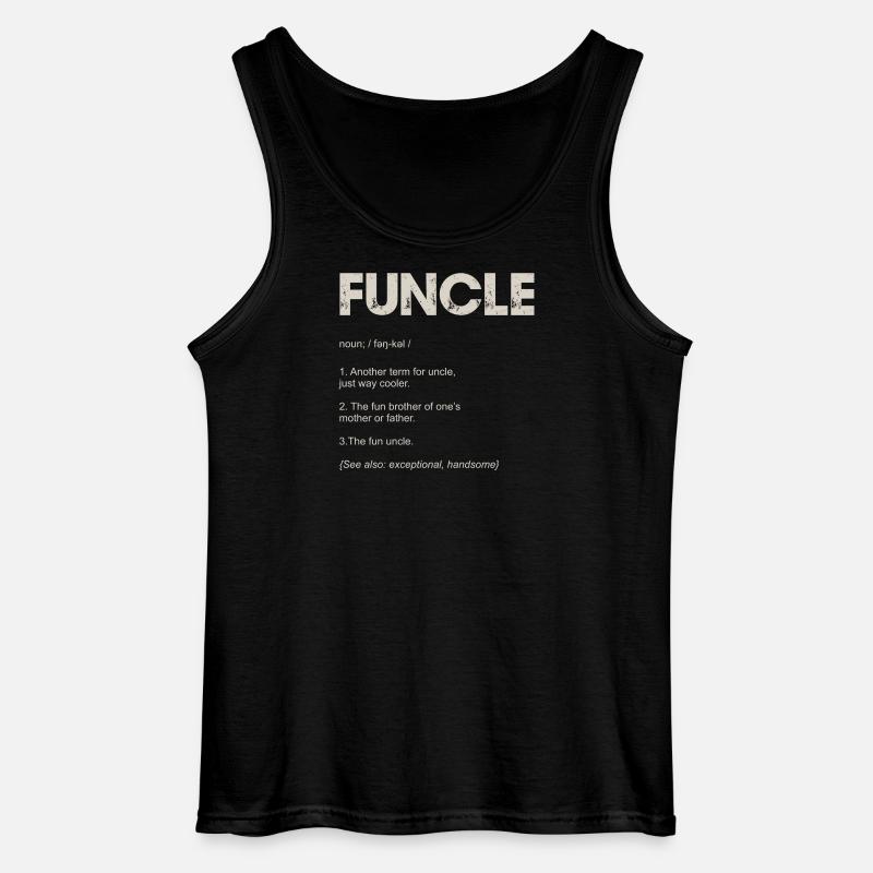 Funcle Typografie T-Shirt Design - Gildan Männer Tank Top - Schwarz