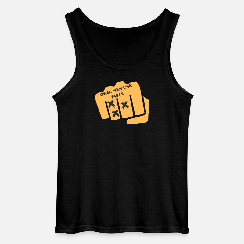 Fäuste Karte Grafik - Gildan Männer Tank Top - Schwarz