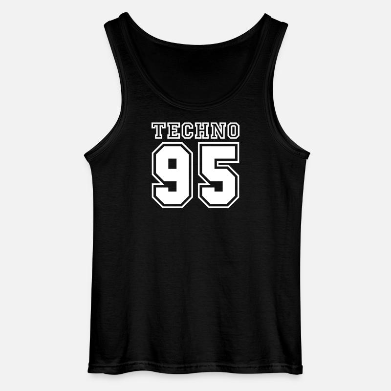 TECHNO 95 - Gildan Männer Tank Top - Schwarz