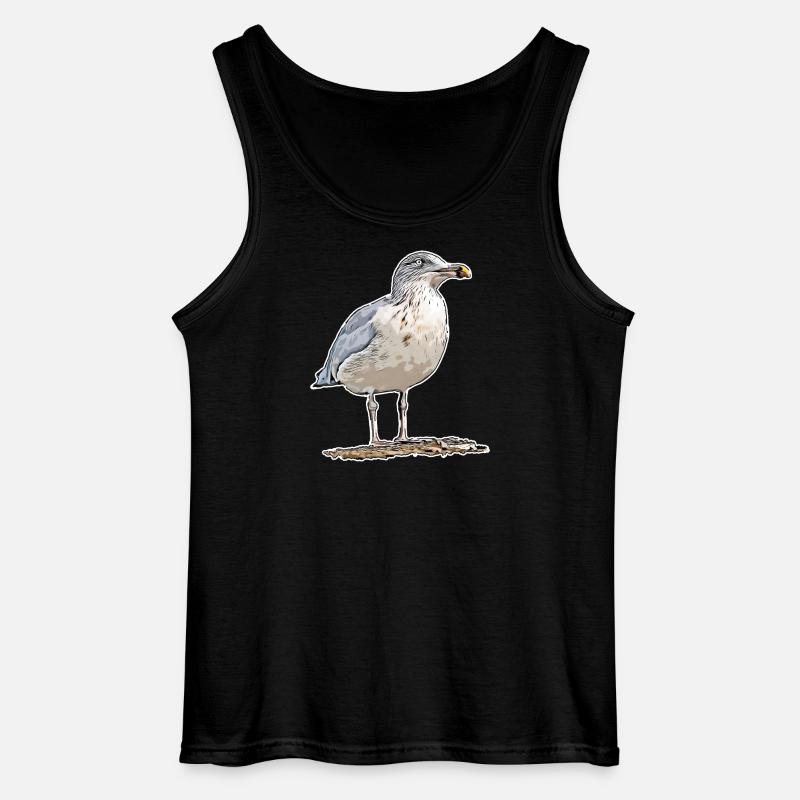 Möwe - Gildan Männer Tank Top - Schwarz