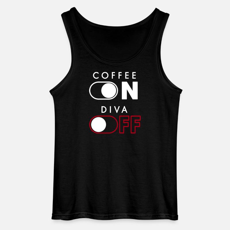 Kaffee Diva - Gildan Männer Tank Top - Schwarz