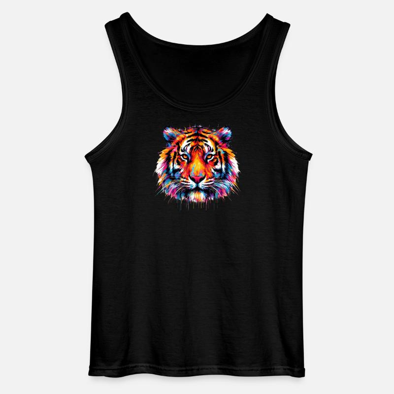 Tiger - Gildan Männer Tank Top - Schwarz