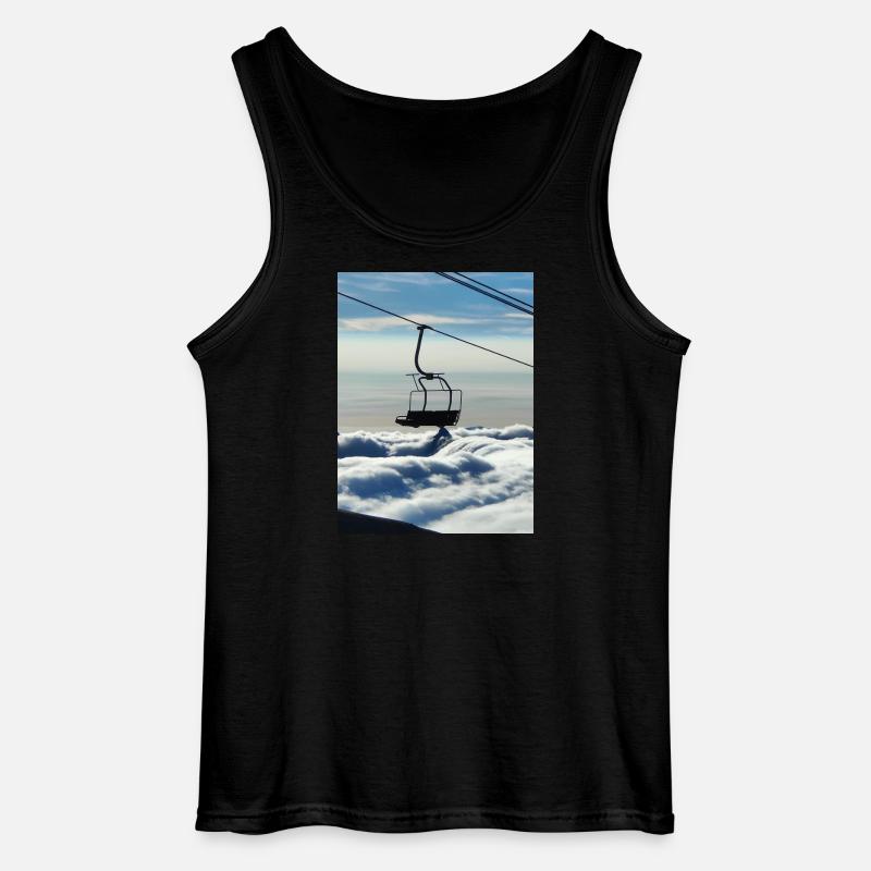 Wolkenmeer und Sessellift - Gildan Männer Tank Top - Schwarz