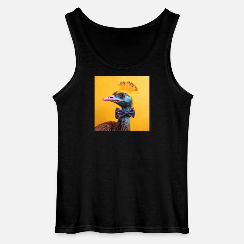 Blauer Vogel mit Fliege - Gildan Männer Tank Top - Schwarz