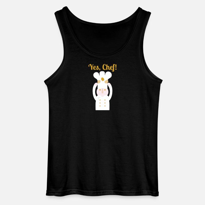 Ja, Chefkoch! l Text - Gildan Männer Tank Top - Schwarz