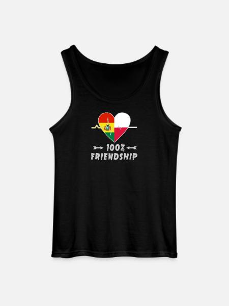 Bolivia and Poland 100% friendship - Gildan Men’s Tank Top - black