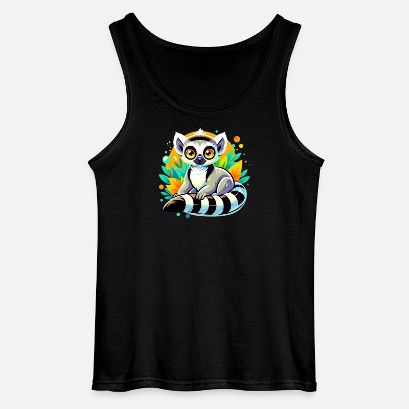 Lemur - Gildan Männer Tank Top - Schwarz