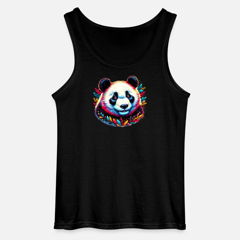 Panda - Gildan tanktop til mænd - sort