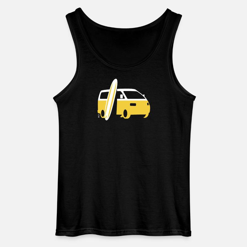 Vanlife & Surfen - Gildan Männer Tank Top - Schwarz