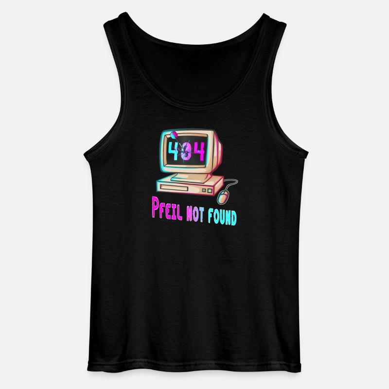 404 Retro Design - Gildan Männer Tank Top - Schwarz