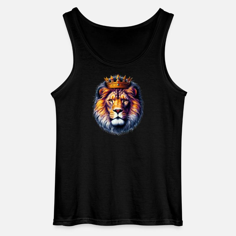 Löwe - Gildan Männer Tank Top - Schwarz