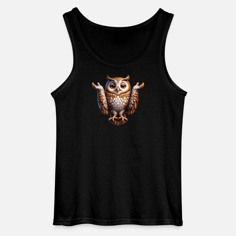 Zuckende Eule - Gildan Männer Tank Top - Schwarz