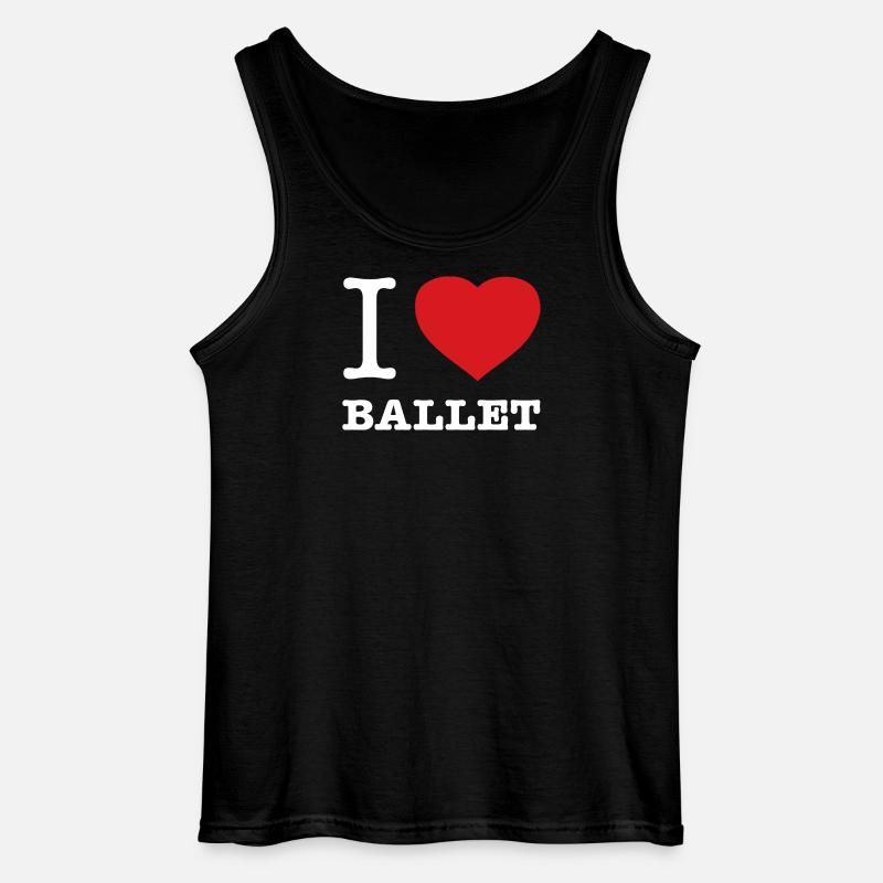 I LOVE BALLET - Gildan Männer Tank Top - Schwarz
