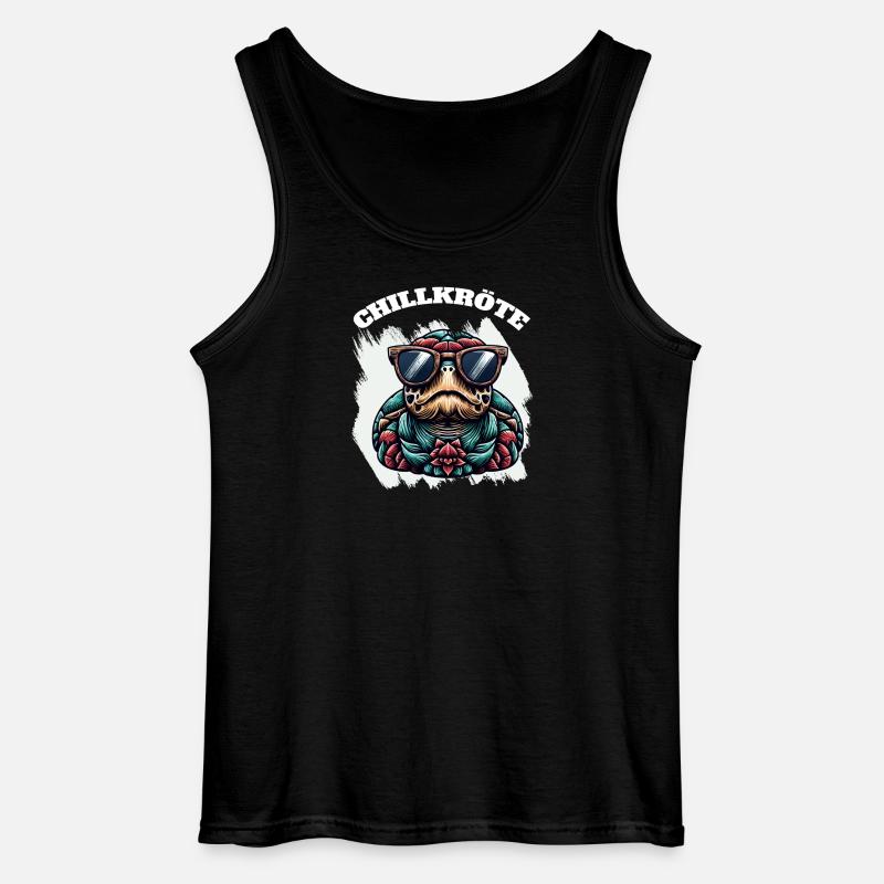 Kollektive Schildkrötenkunst mit Sonnenbrille - Gildan Männer Tank Top - Schwarz