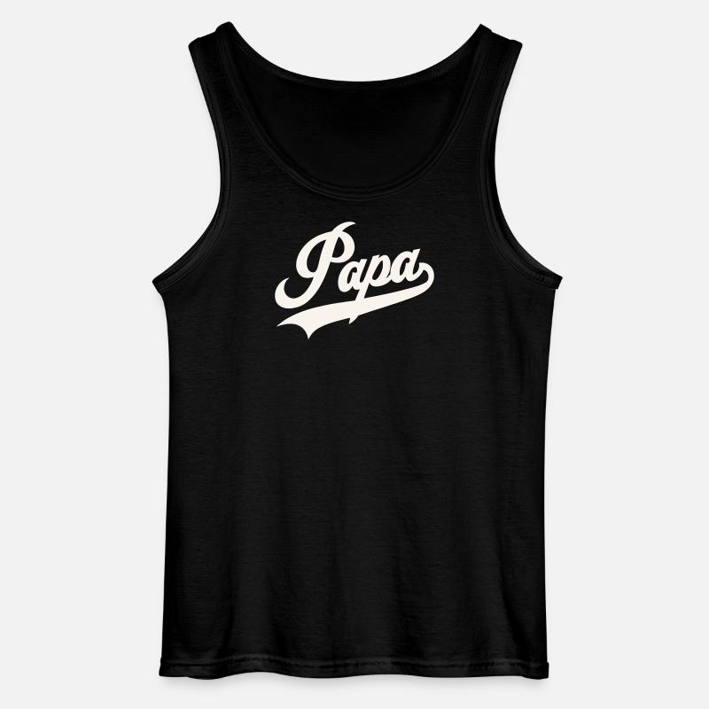 Classic Papa Script - Gildan Men’s Tank Top - black
