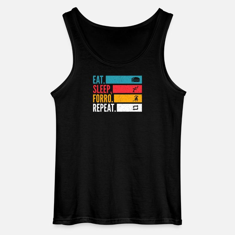 Eat Sleep Forró Repeat - Gildan Männer Tank Top - Schwarz