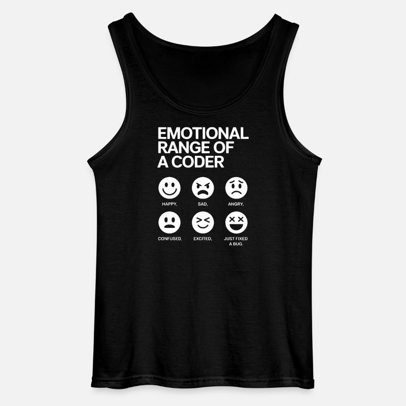 Emotionale Bandbreite eines Programmierers - Gildan Männer Tank Top - Schwarz