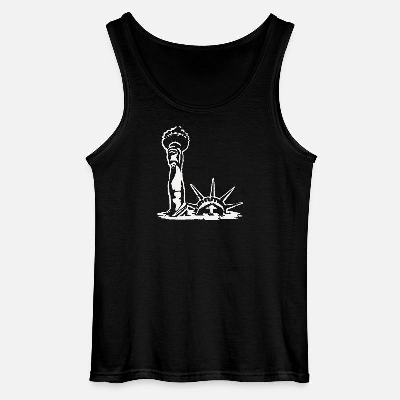 Die Freiheitsstatue ertrinkt - Gildan Männer Tank Top - Schwarz