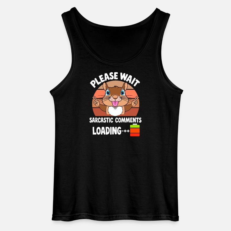 Lustige Eichhörnchen - Gildan Männer Tank Top - Schwarz