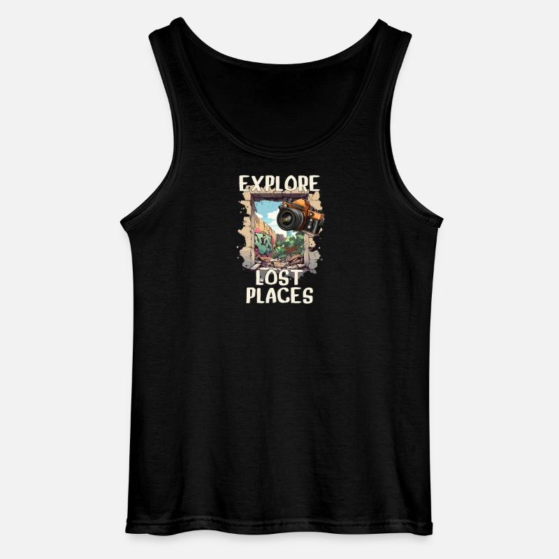 Explore Lost Places - Gildan Männer Tank Top - Schwarz