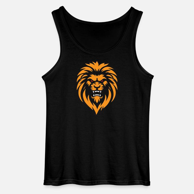 Wütender Löwe - Gildan Männer Tank Top - Schwarz