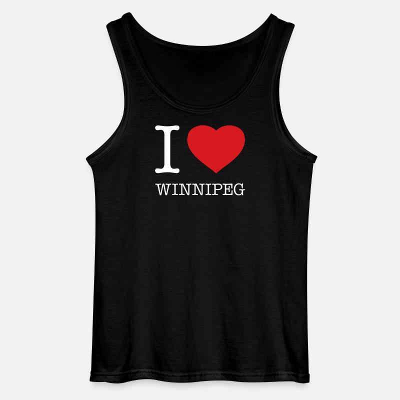 I LOVE WINNIPEG - Gildan Men’s Tank Top - black