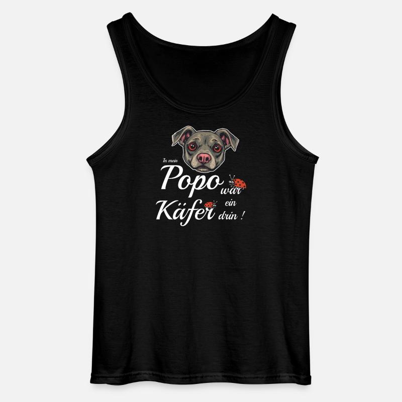 Lustiger Hund - Gildan Männer Tank Top - Schwarz